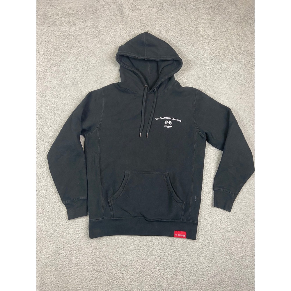 The Marathon Clothing TMC Black Racing Flag Hoodie Small Nipsey Hussle Crenshaw